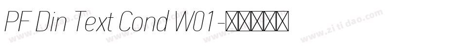 PF Din Text Cond W01字体转换